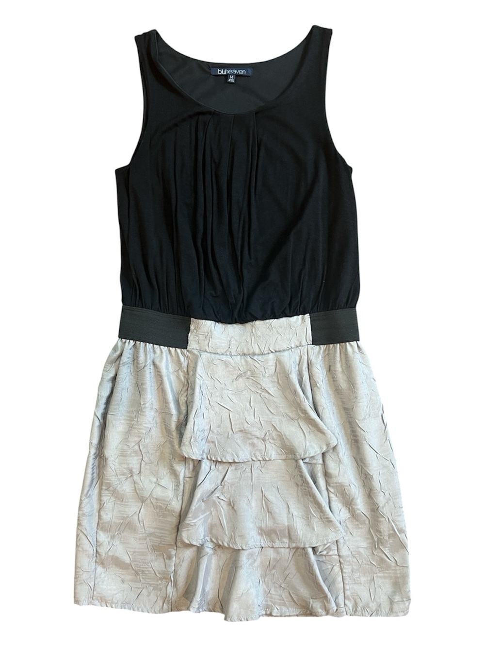 Bluheaven Black and Silver Sleeveless Dress Size M